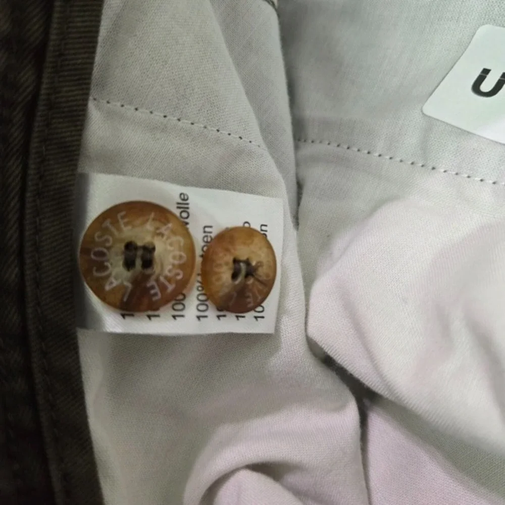 Lacoste Men Pants 38 Brown Chino Straight Pockets High Rise‎ 31 in Inseam